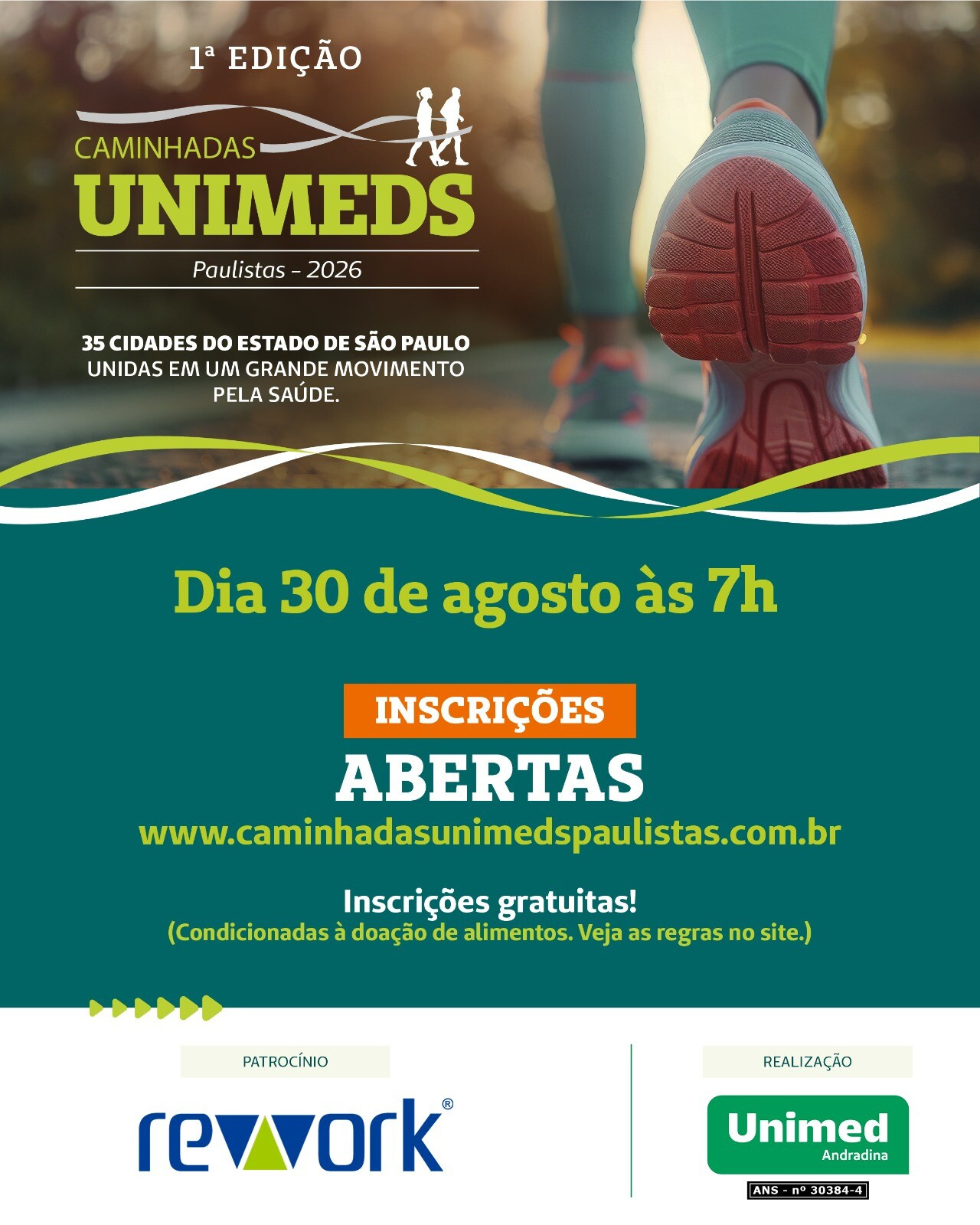 Inscrição Caminhada Unimeds Paulista 