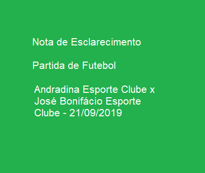 Nota de Esclarecimento