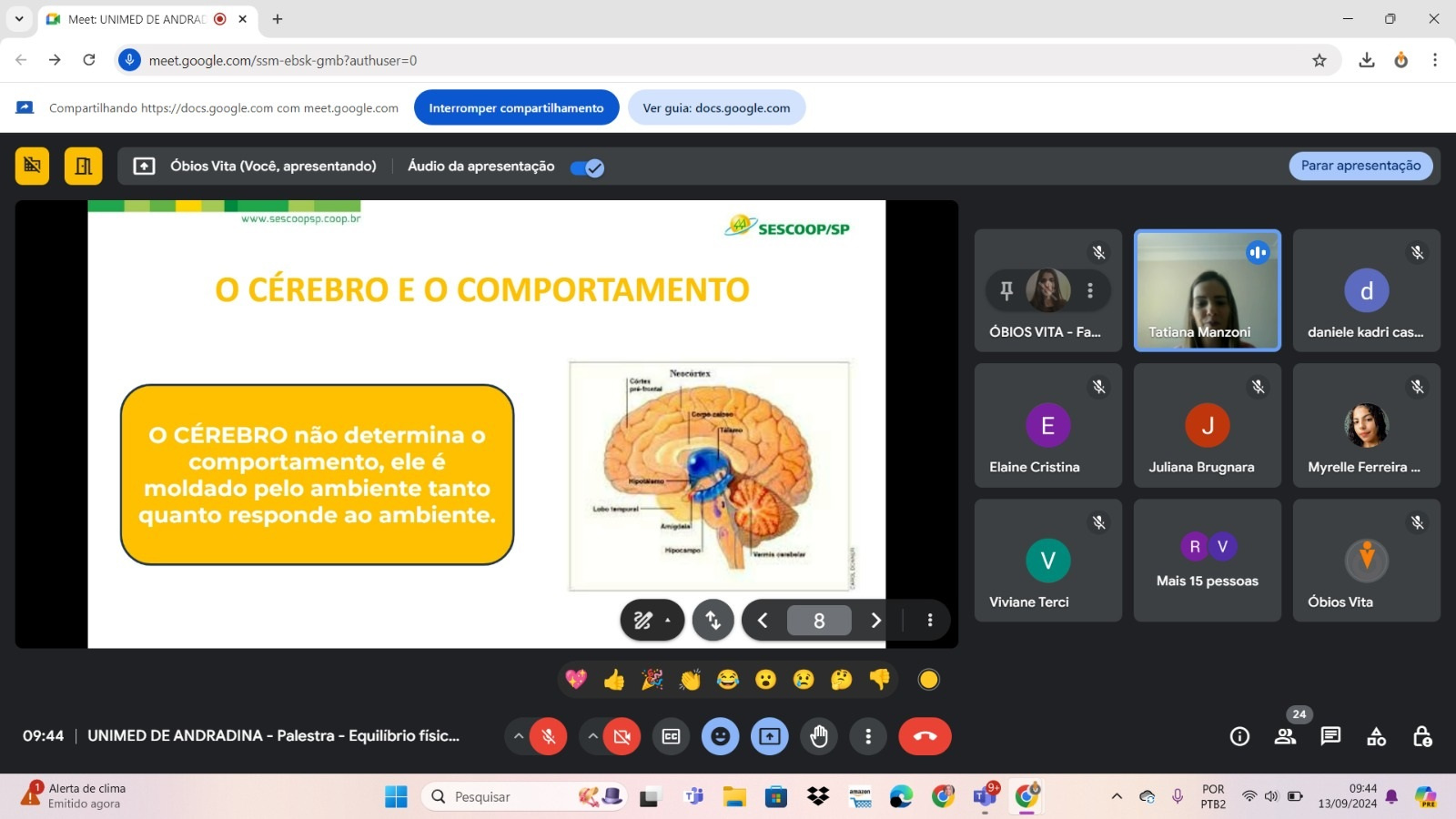 Unimed Andradina realiza palestra sobre Equilíbrio Físico e Mental para colaboradores
