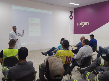 Unimed Andradina realiza palestra na Usina Raízen