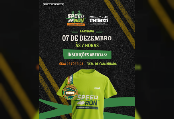 Unimed Andradina anuncia sua 1ª corrida de rua: Speed#Run será em dezembro!