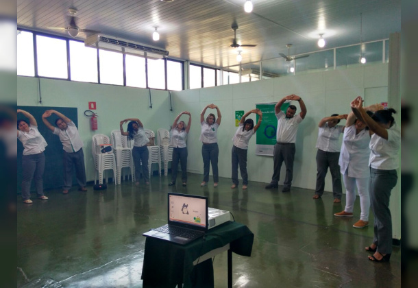 Colaboradores da Unimed Andradina iniciam Ginástica Laboral