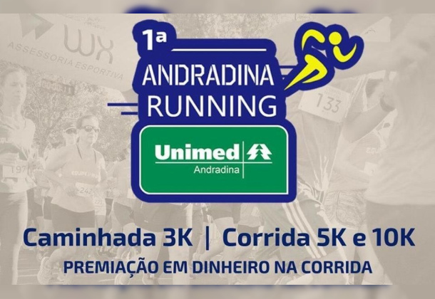 1ª Andradina Running Unimed acontece no próximo mês